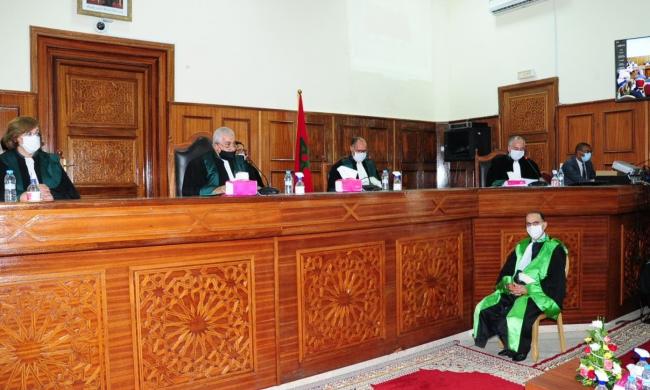 حضور المجلس الوطني لخبراء العدل لمراسيم تنصيب الرئيس الأول الجديد لمحكمة الاستئناف بالرباط يوم 2021/08/02,